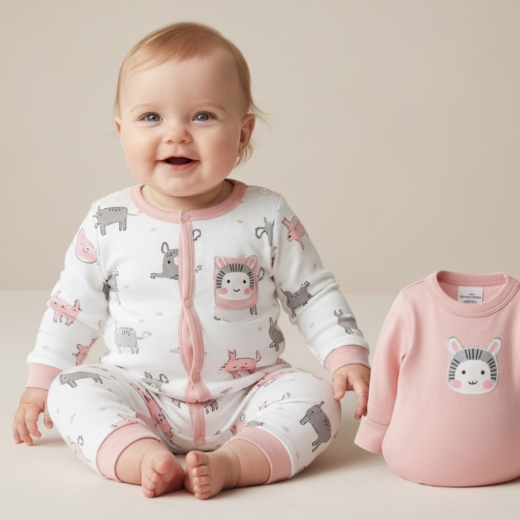 Setelan Kaos Katun Organik & Celana Pendek