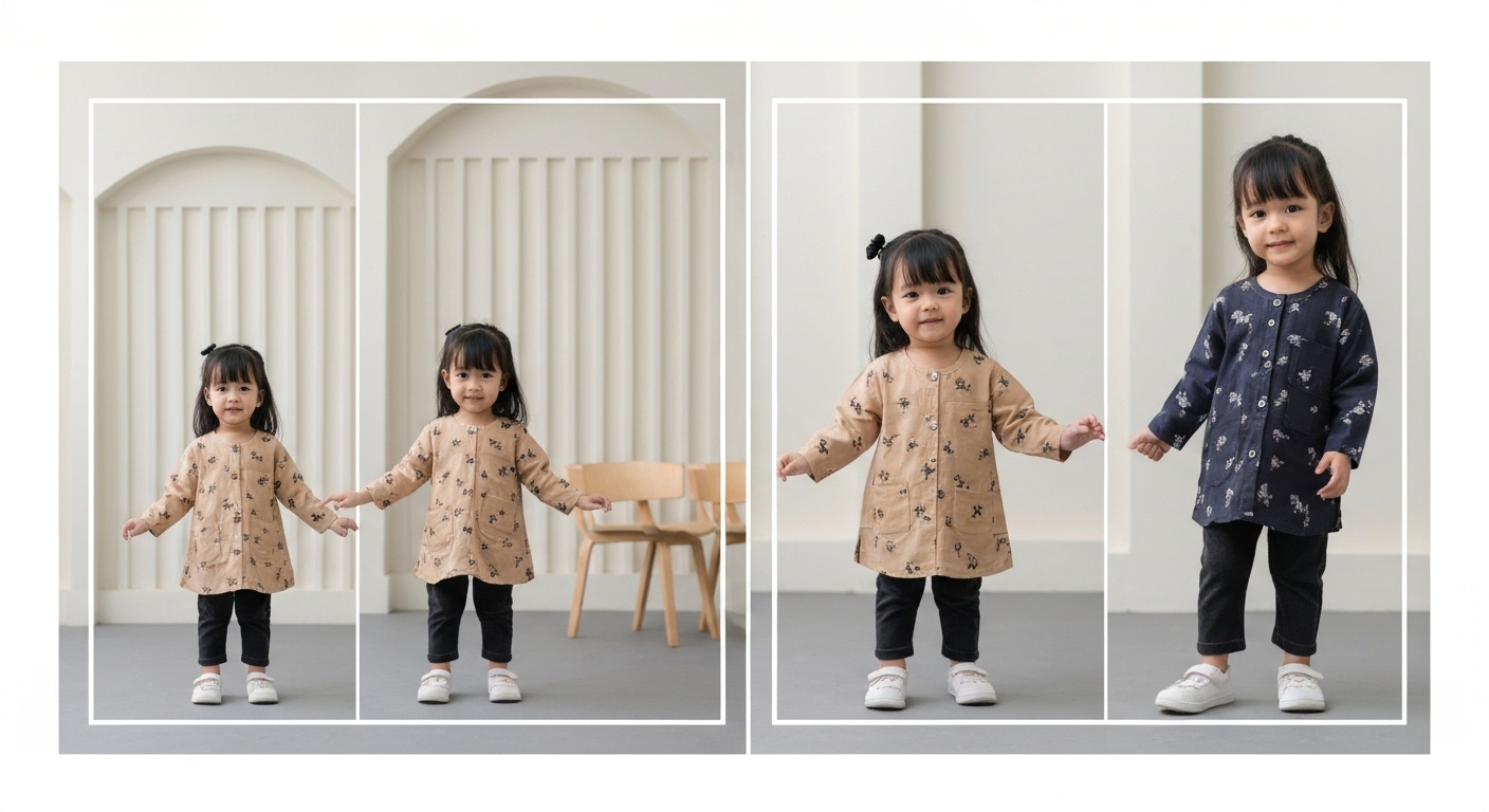 Anak-anak dengan pakaian stylish